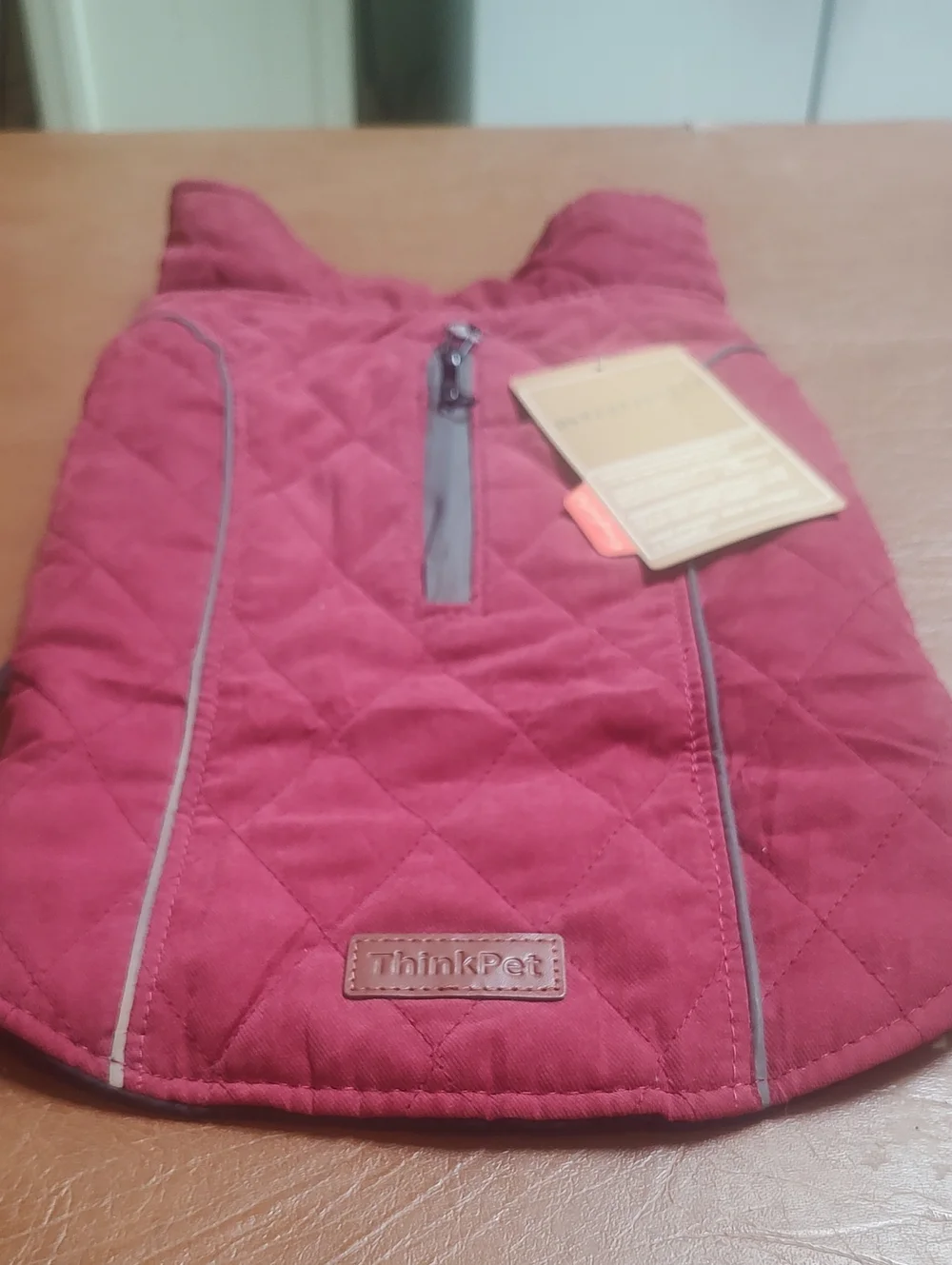 Thinkpets  Pets Quilted Maroon Vest Reversible New Medium